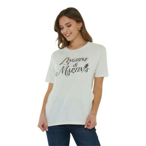 Project Social T Linguini & Martinis Graphic Tee in Vintage White Large/XL NWT